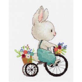 Borduurpakket Bunny On A Bicycle - PANNA