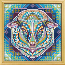 Borduurpakket Mandala Schaap - 210-1 - Awesome Pattern Studio