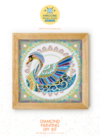 Diamond painting MANDALA Vogels ZWAAN