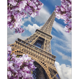 DP044 - Canvas op houten frame - EIFFEL TOWER - 40 x 50 cm