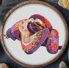 Borduurpakket Mandala Luiaard - 602 - Awesome Pattern Studio