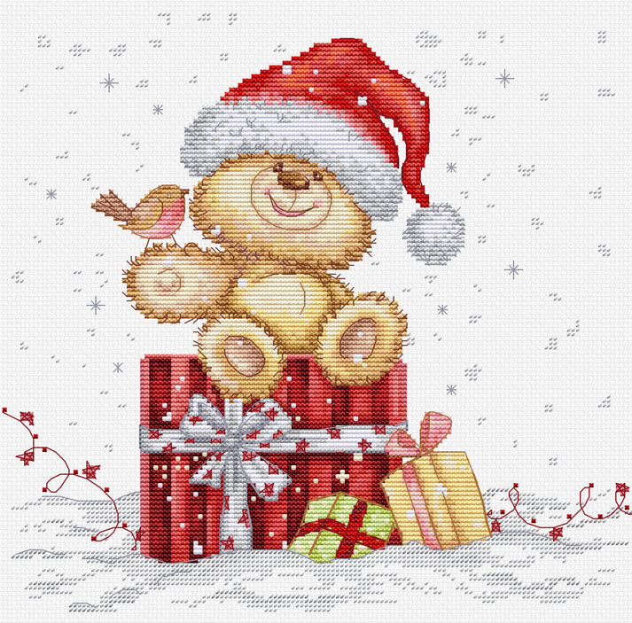 B1431 Borduurpakket Luca-S -  Holiday Gifts - Kerskadootjes