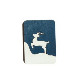 Houten Naaldendoosje Kerst Rendier