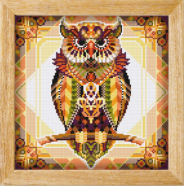 Diamond painting MANDALA Uil (BRUIN)