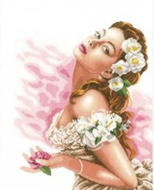 Borduurpakket Lanarte Romance - Lady of the Camellias