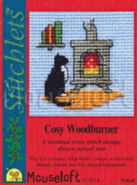 Borduurpakketje MOUSELOFT - Coosy Woodburner