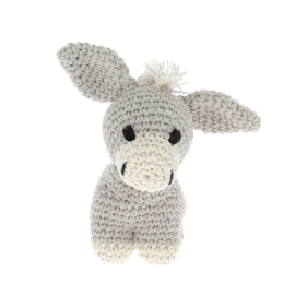 Donkey Joe - GRIJS - Amigurumi (complete set inclusief haaknaald)