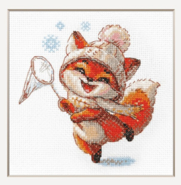 A1018 - Borduurpakket Playfull Fox - Speelse Vos - Aine