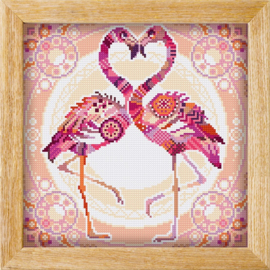 Diamond painting MANDALA dier volledig FLAMINGOS