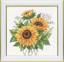 311 - Borduurpakket VDV (gedeeltelijk kraaltjes) - Sunflowers - Zonnebloemen