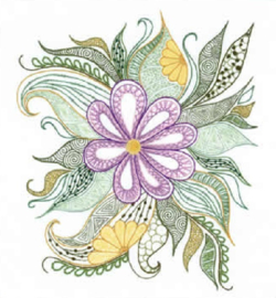 Borduurpakket Riolis - Lovely Flower - Vrij Borduren