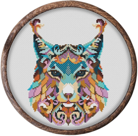 Borduurpakket Mandala Lynx - 237 - Awesome Pattern Studio