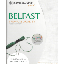 Belfast 32ct (48 x 68 cm) - Zweigart - 100% Linnen - Wit - 100