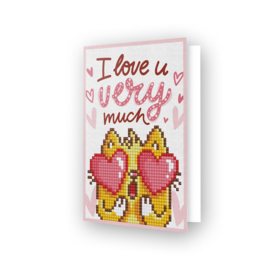 DIAMOND DOTZ GREETING CARD LOVE YOU - NEEDLEART WORLD