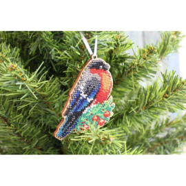 O-070 CHRISTMAS TREE DECORATION. BULLFINCH (Kerstdecoratie: Roodborstje)