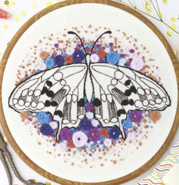 Butterfly (3) - Embroidery (Blauwe Vlinder)