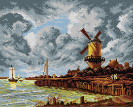 2046 - After Jacob van Ruisdael - The Windmill at Wijk bij Duurstede - ORCHIDEA 40 x 50 (STRAMIEN)