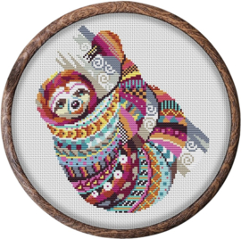 Borduurpakket Mandala Luiaard - 656 - Awesome Pattern Studio