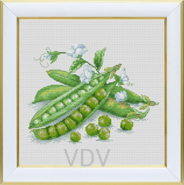 317 - Borduurpakket VDV (gedeeltelijk kraaltjes) - Peas - Erwtjes