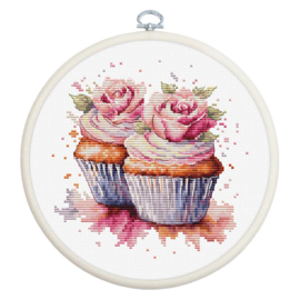 BC215 Borduurpakket Luca-S - The Cupcakes (inclusief ring)