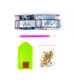 481-494 Mermaid Cats - DIY Hanging Acrylic Charm Chains Kit (Kit of 6)