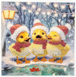481-500 Holiday Ducklings – DIY Diamond Painting Christmas Card