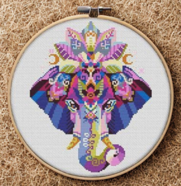 Borduurpakket Mandala Olifant - 185 - Awesome Pattern Studio