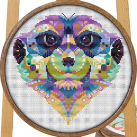 Borduurpakket Mandala Stokstaartje - 573 - Awesome Pattern Studio