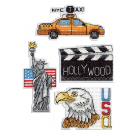 R-307 Koelkastmagneet/needleminders HOLLYWOOD