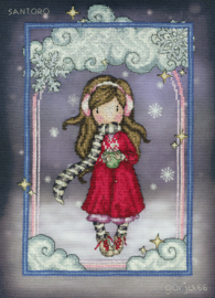 Bothy threads - Gorjuss - Snowflake Kisses - Met geprinte achtergrond