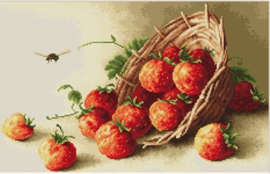 497 BASKET OF STRAWBERRIES (petit point)