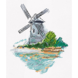 Borduurpakket Windmill On The Shore - PANNA