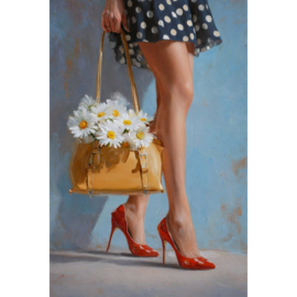 VA921 - Diamond Painting - Canvas op houten frame - Zomer Stemming - 30 x 40 cm