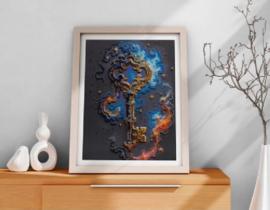 933 - KRALEN BORDUURPAKKET - Key to Happiness - Sleutel tot Geluk