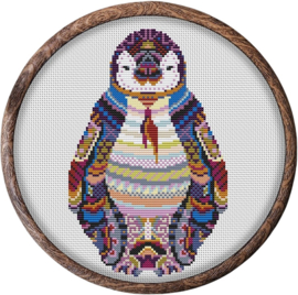 Borduurpakket Mandala Pinguin - 303 - Awesome Pattern Studio