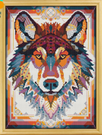 Borduurpakket Mandala Wolf - 440-2 - Awesome Pattern Studio