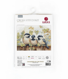 BU5066  Borduurpakket Luca-S - Chickadees on the fench - Musjes op het Hek