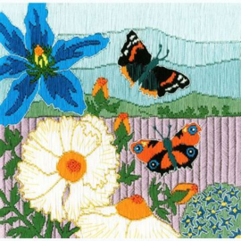 BORDUURPAKKET KATE HEISS Silken Scenes - BUTTERFLY MEADOW (Long Stitch)