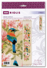 1905 BORDUURPAKKET TROPICAL BIRDS - RIOLIS (incl. houten hangers)
