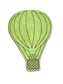 NEEDLEMINDER HOUT - Ballon Groen (4 x 3 cm)