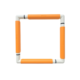 Nurge Borduur Snap Frame 29×29 oranje - kunststof borduurraam met clips