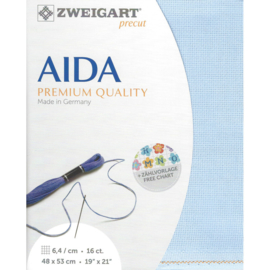 PREMIUM PRECUT AIDA - 48X53CM - (503) KORENBLAUW 16 count