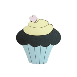 Houten Naaldendoosje Cupcake