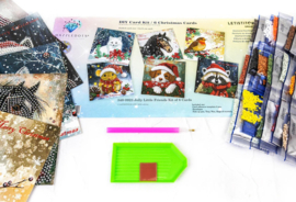 348-0923 - Jolly Little Friends – DIY Diamond Painting Christmas Card Set (6)