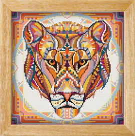 Diamond painting MANDALA Dieren LEEUWIN