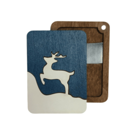 Houten Naaldendoosje Kerst Rendier