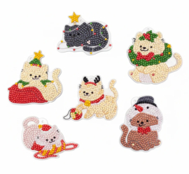 481-487 Merry Meows - DIY Hanging Acrylic Charm Chains Kit (Kit of 6)