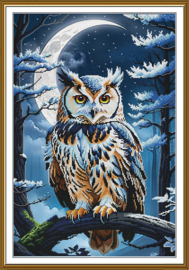 CP3432 Borduurpakket Nova Sloboda - Keeper of Wisdom - De houder van Wijsheid -  bedrukte achtergrond