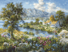 615 ENCHANTED COTTAGE - LUCA-S (G615) petit point