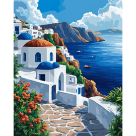 VA857 - DP - Canvas op houten frame - Griekenland - 30 x 40 cm